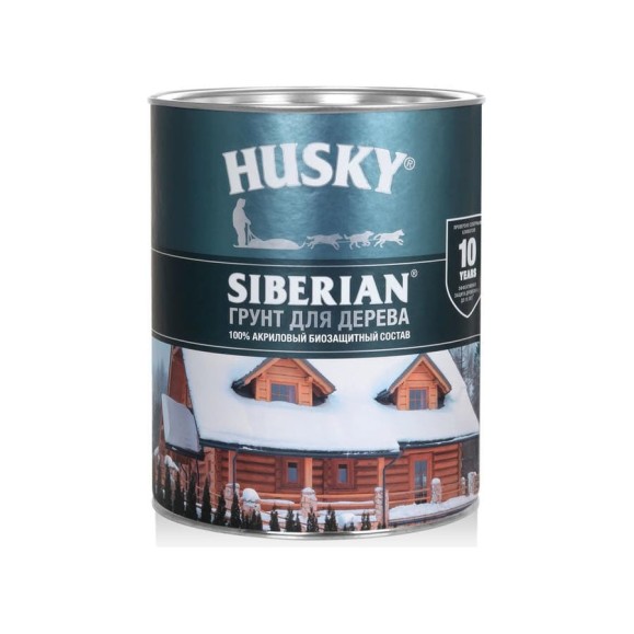 Акриловый биозащитный грунт для дерева HUSKY SIBERIAN 2.7 л 30122 Акриловый биозащитный грунт для дерева HUSKY SIBERIAN 2.7 л 30122