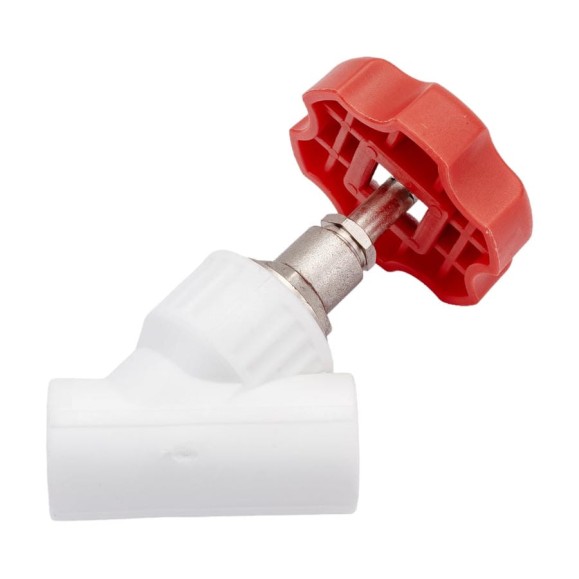Запорный клапан VALFEX PP-R белый, 20х45° 10174020 127-0184 Запорный клапан VALFEX PP-R белый, 20х45° 10174020 127-0184
