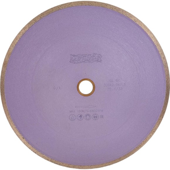Диск алмазный сплошная кромка G/L по граниту 300D-2T-7.5W-25.4/32 MESSER 01-22-300 Диск алмазный сплошная кромка G/L по граниту 300D-2T-7.5W-25.4/32 MESSER 01-22-300