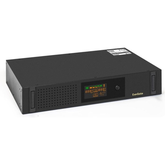 ИБП ExeGate ServerRM UNL-800.LCD.AVR.2SH.3C13.USB.2U 800VA 480W, Color LCD, AVR, 2*Schuko+3*C13, USB, 2U, установка в стойку, Black 293849