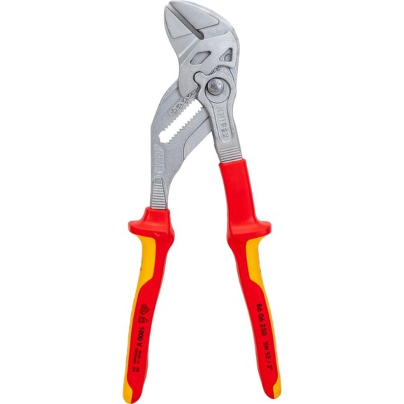 Переставные клещи-ключ Knipex VDE, 250 мм, хром, 2К ручки, KN-8606250SB Переставные клещи-ключ Knipex VDE, 250 мм, хром, 2К ручки, KN-8606250SB