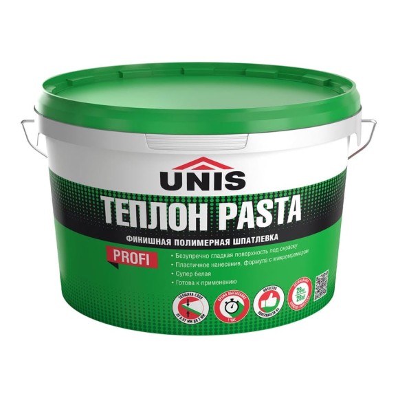 Полимерная шпатлевка UNIS Pasta ТЕПЛОН готовая, 28 кг 4607005184900