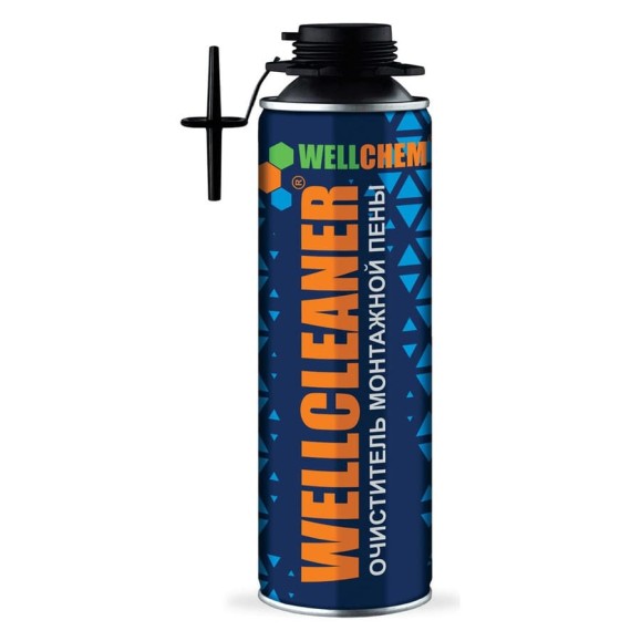 Очиститель монтажной пены WELLFOAM WELLCLEANER 650 мл WCL Очиститель монтажной пены WELLFOAM WELLCLEANER 650 мл WCL