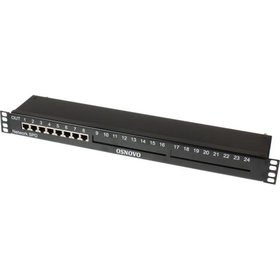 Устройство грозозащиты для локальной вычислительной сети OSNOVO SP-IP8/100R (скорость до 100 Мбит/с) на 8 портов sct1484
