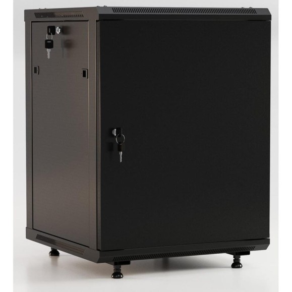 Настенный шкаф Hyperline TWB-FC-1245-SR-RAL9004 19-дюймовый (19"), 12U, 650x600x450, металлическая передняя дверь с замком, две боковые панели, с возможностью установки на ножки (в комплекте), Цвет черный (RAL 9004) (разобранный) 395502 Настенный шкаф Hyperline TWB-FC-1245-SR-RAL9004 19-дюймовый (19"), 12U, 650x600x450, металлическая передняя дверь с замком, две боковые панели, с возможностью установки на ножки (в комплекте), Цвет черный (RAL 9004) (разобранный) 395502