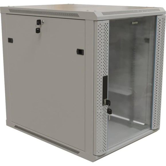 Настенный шкаф Hyperline TWB-2268-GP-RAL7035 19-дюймовый (19"), 22U, 1086x600x800, стеклянная дверь с перфорацией по бокам, ручка с замком, Цвет серый (RAL 7035) (разобранный) 493233 Настенный шкаф Hyperline TWB-2268-GP-RAL7035 19-дюймовый (19"), 22U, 1086x600x800, стеклянная дверь с перфорацией по бокам, ручка с замком, Цвет серый (RAL 7035) (разобранный) 493233