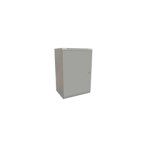 Настенный шкаф WRLine WR-TW-2245-SR-RAL7035 19-дюймовый (19"), 22U, 1086x600x450, цельнометаллическая дверь с замком, Цвет серый (RAL 7035) (разобранный) 521013