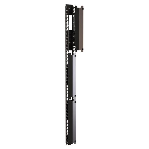 Вертикальный кабельный организатор Hyperline CMF-R42U-F106-С19-RAL9005 для шкафов TSR, с крышкой, для профиля тип U, L, дополнительно 19-дюймовые вертикальные крепления 483758 Вертикальный кабельный организатор Hyperline CMF-R42U-F106-С19-RAL9005 для шкафов TSR, с крышкой, для профиля тип U, L, дополнительно 19-дюймовые вертикальные крепления 483758
