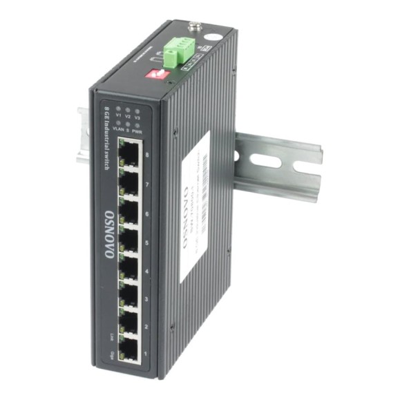 Промышленный коммутатор OSNOVO SW-70800-I Gigabit Ethernet на 8 портов sct1412