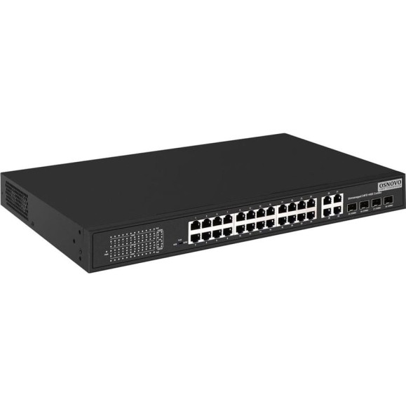 PoE коммутатор OSNOVO SW-62444(400W) Fast Ethernet на 24 x RJ45 портов + 4 x GE Combo uplink порта sct1273 PoE коммутатор OSNOVO SW-62444(400W) Fast Ethernet на 24 x RJ45 портов + 4 x GE Combo uplink порта sct1273