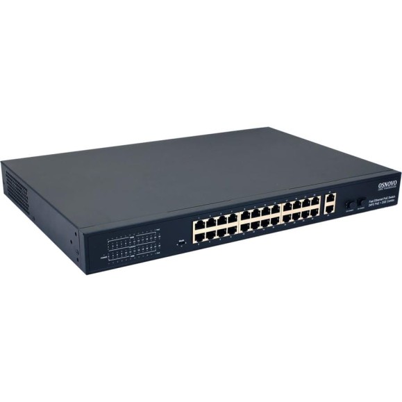 PoE коммутатор OSNOVO SW-62422(400W) Fast Ethernet на 24 x RJ45 портов + 2 x GE Combo uplink порта sct1272 PoE коммутатор OSNOVO SW-62422(400W) Fast Ethernet на 24 x RJ45 портов + 2 x GE Combo uplink порта sct1272
