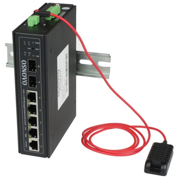 Управляемый (L2+) коммутатор OSNOVO SW-70402/ILS Gigabit Ethernet на 4xRJ45 + 2 SFP порта c датчиком температуры и влажности sct1350 Управляемый (L2+) коммутатор OSNOVO SW-70402/ILS Gigabit Ethernet на 4xRJ45 + 2 SFP порта c датчиком температуры и влажности sct1350