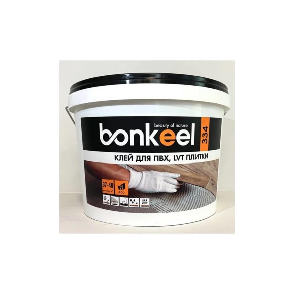 Клей Bonkeel 334 12 кг, для ПВХ и LVT плитки, морозостойкий 585978 Клей Bonkeel 334 12 кг, для ПВХ и LVT плитки, морозостойкий 585978