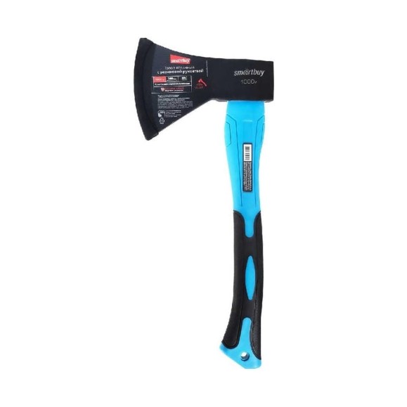 Кованный топор Smartbuy tools 1000 г, с фиберглассовой резиновой рукояткой SBT-AX-1000p2