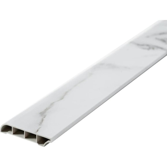 Напольный (потолочный) плинтус GOODWAY 2400x80x12 мм, мрамор миконос, M80 GWG-05 Напольный (потолочный) плинтус GOODWAY 2400x80x12 мм, мрамор миконос, M80 GWG-05