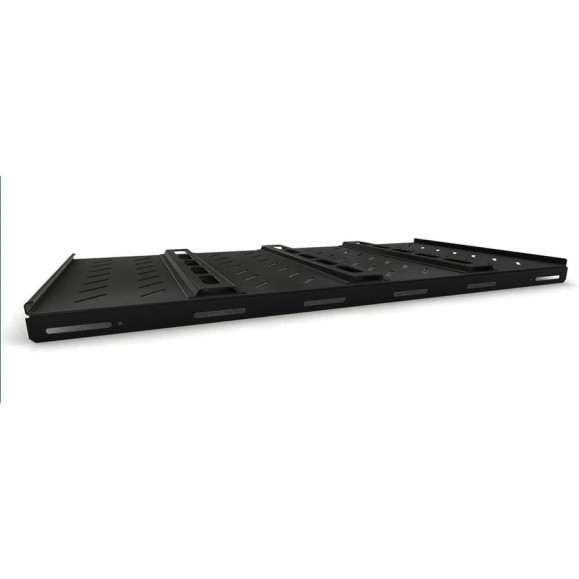 Стационарная усиленная полка Hyperline TSH3H-1050-RAL9004 глубина 1050 мм, с боковым креплением, нагрузка до 100 кг, для шкафов серии TTB, TTR, 485x1050мм (ШхГ), цвет черный (RAL 9004) 397134