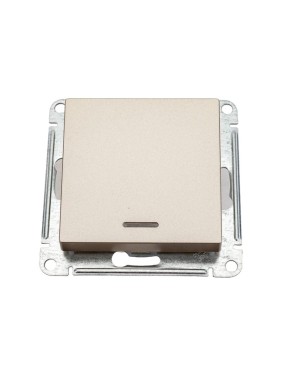 1-клавишный переключатель Systeme Electric AtlasDesign Шампань с подсветкой 10АХ SE ATN000563