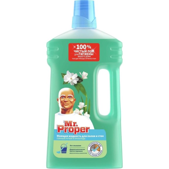 Средство для мытья пола и стен MR. PROPER 1 л Горный ручей и прохлада MP-81519421 0001008322 Средство для мытья пола и стен MR. PROPER 1 л Горный ручей и прохлада MP-81519421 0001008322