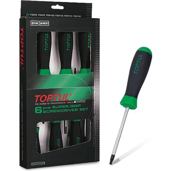 Набор отверток TOPTUL TORX T10, T15, T20, T25, T30, T40, 6 шт. GAAE0610 Набор отверток TOPTUL TORX T10, T15, T20, T25, T30, T40, 6 шт. GAAE0610