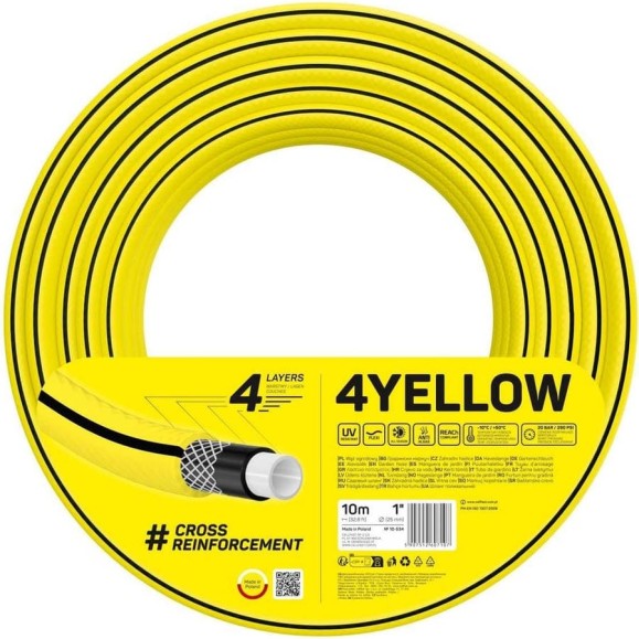 Садовый шланг Cellfast 4YELLOW 4 слоя, 1, 10 м 10-534