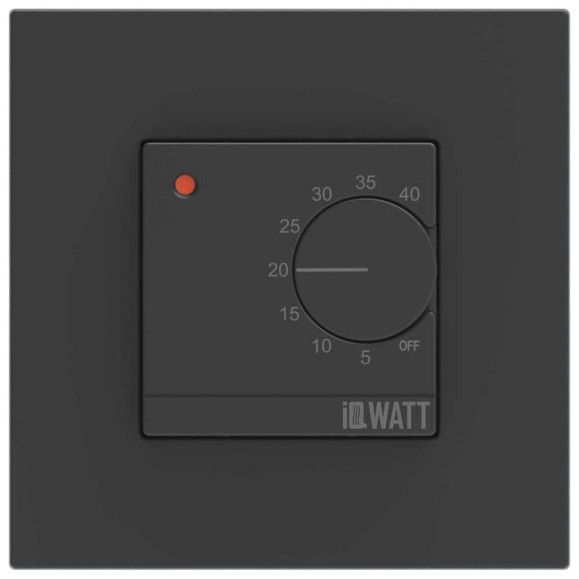 Электронный терморегулятор IQWATT iq thermostat d механическое управление (черный) 400101 Электронный терморегулятор IQWATT iq thermostat d механическое управление (черный) 400101