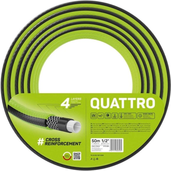 Садовый шланг Cellfast QUATTRO 4 слоя, 1/2, 50 м 10-063