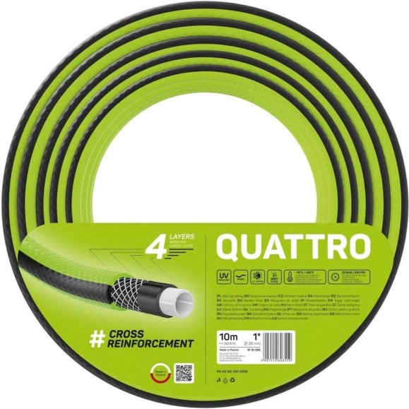 Садовый шланг Cellfast QUATTRO 4 слоя, 1, 10 м 10-086