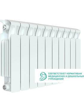 Биметаллический радиатор RIFAR MONOLIT 350 10 секций, боковое подключение RG008M0Q7PKBHH