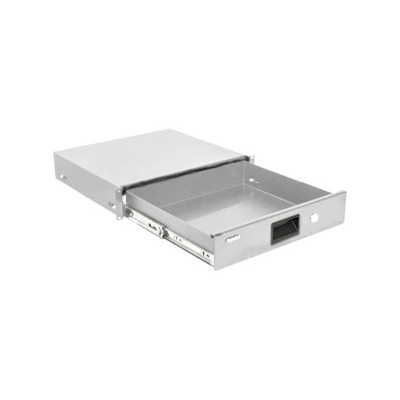 Полка (ящик) для документов с замком Hyperline TDR3-2U-360-RAL7035 2U, 88x483x360мм (ВхШхГ), цвет серый (RAL 7035) 499187 Полка (ящик) для документов с замком Hyperline TDR3-2U-360-RAL7035 2U, 88x483x360мм (ВхШхГ), цвет серый (RAL 7035) 499187