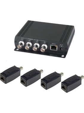 Комплект для передачи Ethernet от 4-х устройств по коаксиальному кабелю до 200 м SC&T IP01K (IP0 1(4 шт.) + IP01H (1 шт.) sct0480 Комплект для передачи Ethernet от 4-х устройств по коаксиальному кабелю до 200 м SC&T IP01K (IP0 1(4 шт.) + IP01H (1 шт.) sct0480