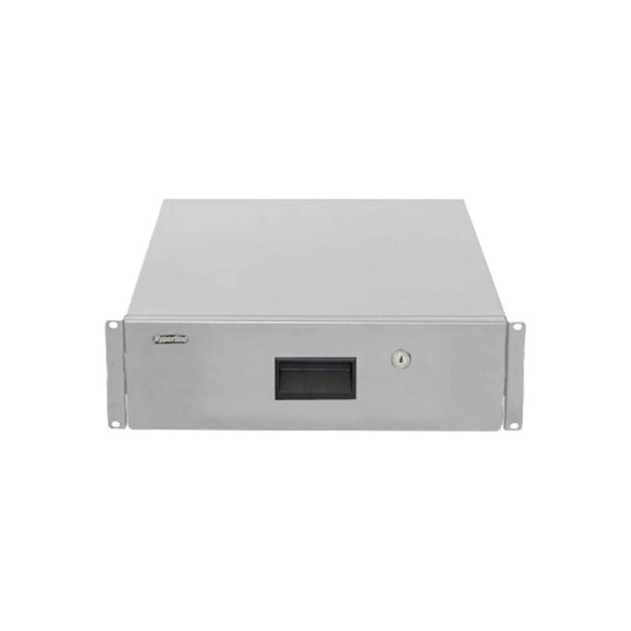 Полка (ящик) для документов с замком Hyperline TDR3-3U-360-RAL7035 3U, 133x483x360мм (ВхШхГ), цвет серый (RAL 7035) 499189 Полка (ящик) для документов с замком Hyperline TDR3-3U-360-RAL7035 3U, 133x483x360мм (ВхШхГ), цвет серый (RAL 7035) 499189