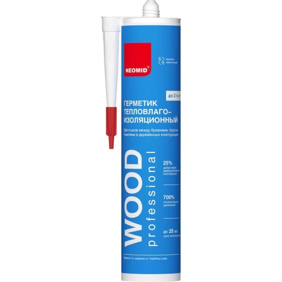 Строительный герметик NEOMID Professional 310 мл, картридж, медовый Н -ГермPROFF-310/мед