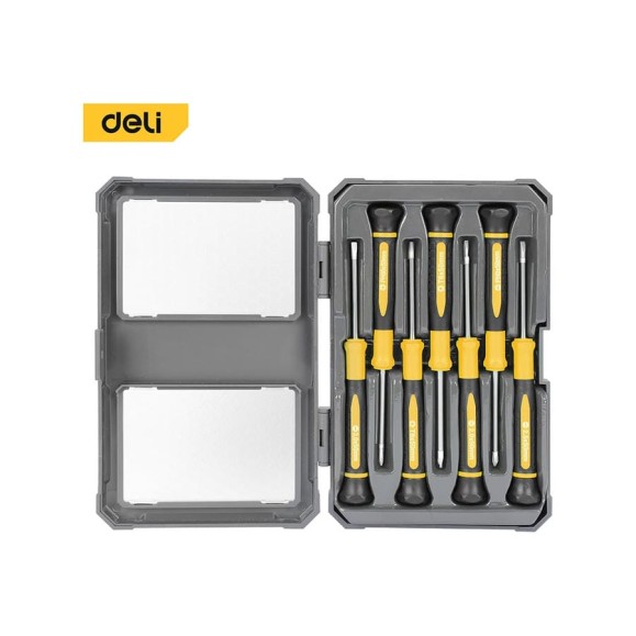 Набор прецизионных отверток DELI 7 шт (SL,PH, Torx)DL241007 (CrV сталь, пластиковый кейс) 130268 Набор прецизионных отверток DELI 7 шт (SL,PH, Torx)DL241007 (CrV сталь, пластиковый кейс) 130268