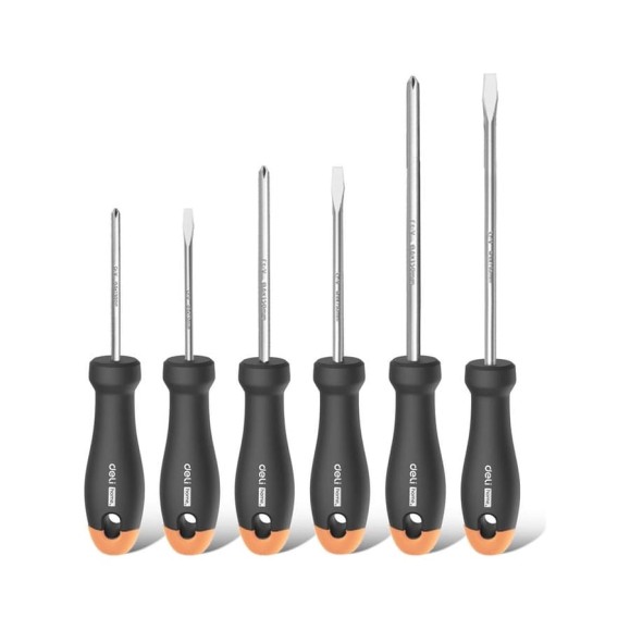 Набор отверток DELI «Home Series Gray» HT1006C 6шт (PH0x75, PH1x100, PH2x150, SL3x75, SL5x100, SL6x150, Cr-V, Soft Touch рукоятка, эксклюзивный дизайн) 130283 Набор отверток DELI «Home Series Gray» HT1006C 6шт (PH0x75, PH1x100, PH2x150, SL3x75, SL5x100, SL6x150, Cr-V, Soft Touch рукоятка, эксклюзивный дизайн) 130283