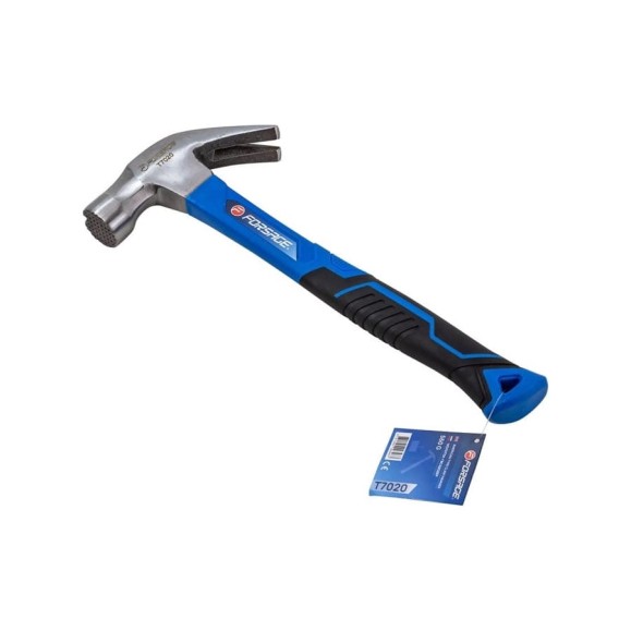 Молоток-гвоздодер с магнитным держателем гвоздя Forsage 560гр. F-T7020(56621) Молоток-гвоздодер с магнитным держателем гвоздя Forsage 560гр. F-T7020(56621)