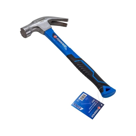 Молоток-гвоздодер с магнитным держателем гвоздя Forsage 350гр. F-T7012(56617) Молоток-гвоздодер с магнитным держателем гвоздя Forsage 350гр. F-T7012(56617)