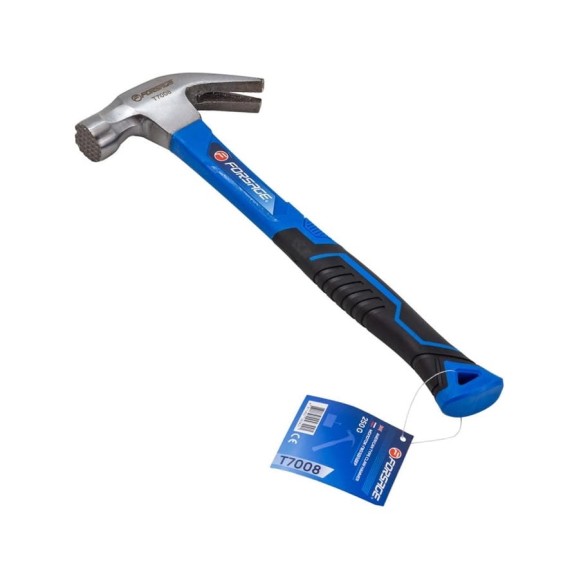 Молоток-гвоздодер с магнитным держателем гвоздя Forsage 250гр. F-T7008(56615) Молоток-гвоздодер с магнитным держателем гвоздя Forsage 250гр. F-T7008(56615)