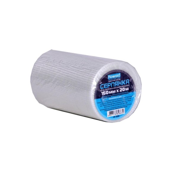 Самоклеящаяся серпянка HOWARD Professional 150 мм, 20 м 00-00000497