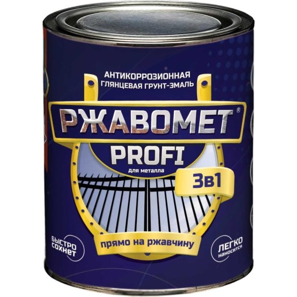 Грунт-эмаль Красковия Ржавомет profi «3в1» ral 7040 0,9 кг, полуглянцевая, прямо по ржавчине ER-00004118 Грунт-эмаль Красковия Ржавомет profi «3в1» ral 7040 0,9 кг, полуглянцевая, прямо по ржавчине ER-00004118