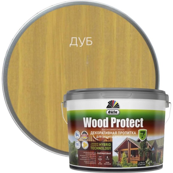 Пропитка Dufa WOOD PROTECT дуб, 9 л МП00-011079