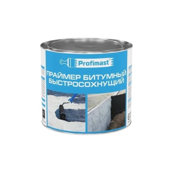 Праймер Profimast битумный быстросохнущий, 2 л/1.8 кг 4607952906259 Праймер Profimast битумный быстросохнущий, 2 л/1.8 кг 4607952906259