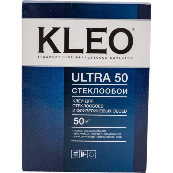 Обойный клей для стеклообоев и флизелиновых обоев KLEO сыпучий 070 ULTRA 50 Обойный клей для стеклообоев и флизелиновых обоев KLEO сыпучий 070 ULTRA 50