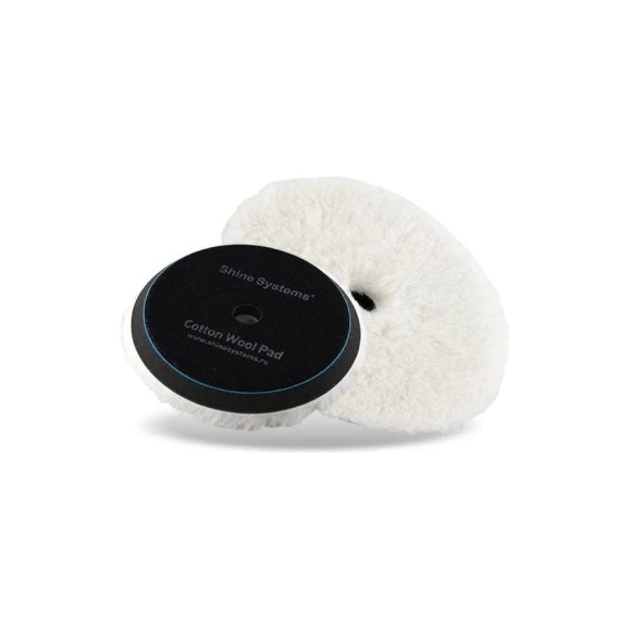 Круг полировальный Cotton wool pad мех с хлопком, 155 мм Shine systems SS469