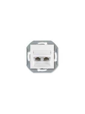 Компьютерная двойная розетка с Keystone модулями Aling-conel PRESTIGE 2хRJ45 кат.5e FTP , механизм, белая арт. 6014S.0 Компьютерная двойная розетка с Keystone модулями Aling-conel PRESTIGE 2хRJ45 кат.5e FTP , механизм, белая арт. 6014S.0