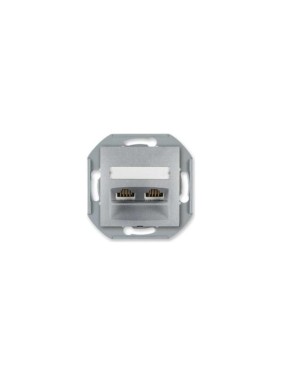 Компьютерная двойная розетка с Keystone модулями Aling-conel PRESTIGE 2хRJ45 кат.5e FTP , механизм, серебряная арт. 6014S.S Компьютерная двойная розетка с Keystone модулями Aling-conel PRESTIGE 2хRJ45 кат.5e FTP , механизм, серебряная арт. 6014S.S
