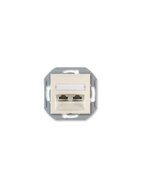 Компьютерная двойная розетка с Keystone модулями Aling-conel PRESTIGE 2хRJ45 кат.5e FTP , механизм, кремовая арт. 6014S.9 Компьютерная двойная розетка с Keystone модулями Aling-conel PRESTIGE 2хRJ45 кат.5e FTP , механизм, кремовая арт. 6014S.9