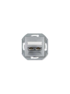 Компьютерная двойная розетка с Keystone модулями Aling-conel PRESTIGE 2хRJ45 кат.5e UTP , механизм, серебряная арт. 6014.S Компьютерная двойная розетка с Keystone модулями Aling-conel PRESTIGE 2хRJ45 кат.5e UTP , механизм, серебряная арт. 6014.S