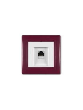 Компьютерная розетка с Keystone модулем Aling-conel PRESTIGE RJ45 кат.6А UTP бордо-бордо-белый арт. 616.330 Компьютерная розетка с Keystone модулем Aling-conel PRESTIGE RJ45 кат.6А UTP бордо-бордо-белый арт. 616.330
