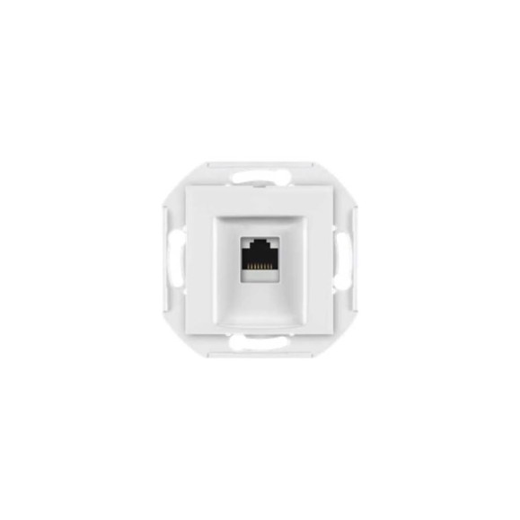Компьютерная розетка с Keystone модулем Aling-conel PRESTIGE RJ45 кат.6А UTP , механизм, белая арт. 6016.0