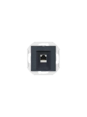 Компьютерная розетка с Keystone модулем Aling-conel PRESTIGE RJ45 кат.6А UTP , механизм, графитовая арт. 6016.2 Компьютерная розетка с Keystone модулем Aling-conel PRESTIGE RJ45 кат.6А UTP , механизм, графитовая арт. 6016.2